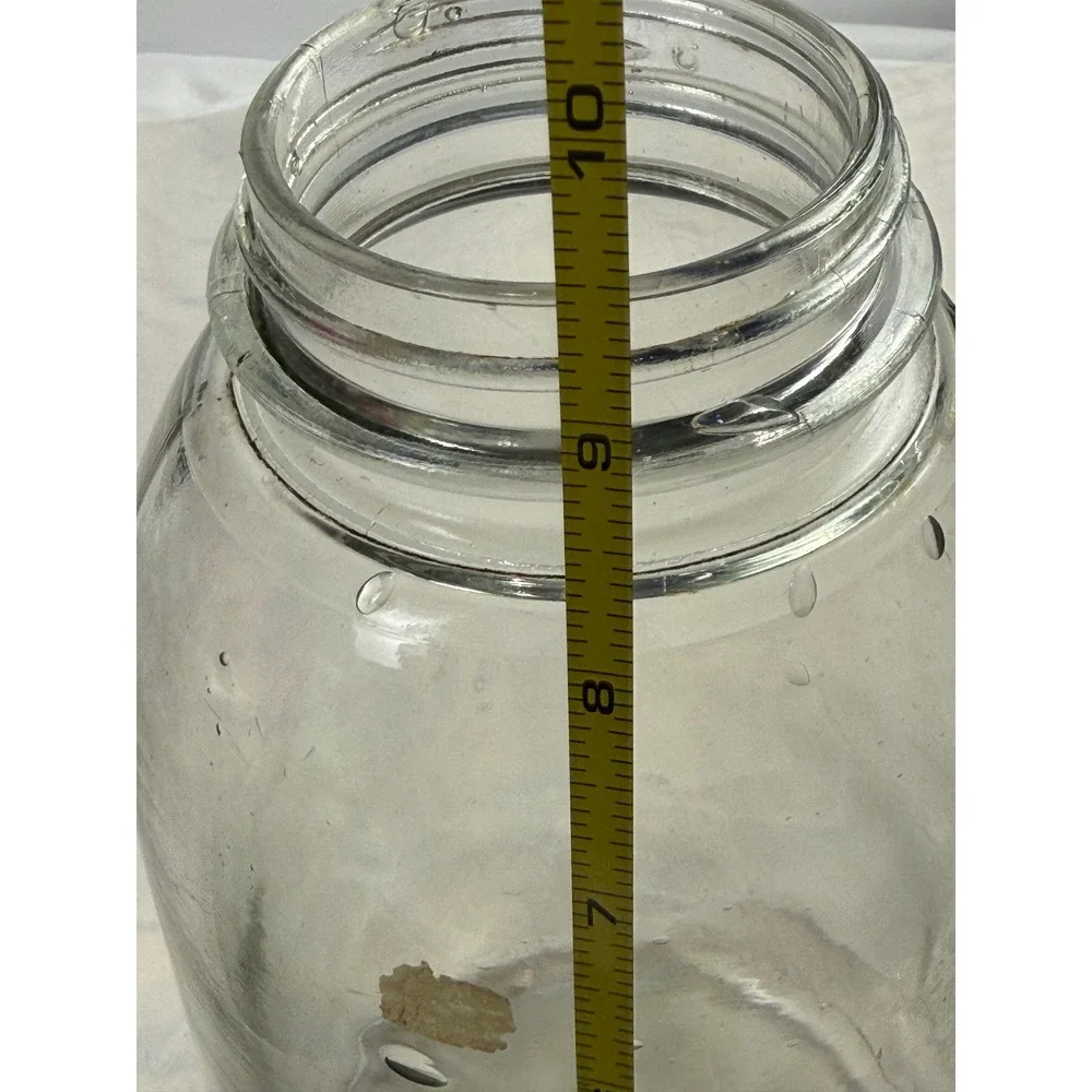 Vintage Drey Perfect Mason Jar Clear Glass Half Gallon Primitive Farmhouse Decor